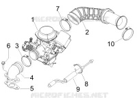 Carburettor, assembly - Union pipe
