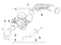 Carburettor, assembly - Union pipe