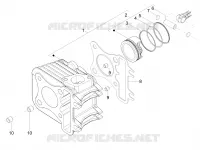 Cylinder-piston-wrist pin unit