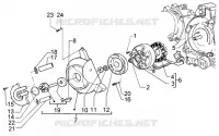 Flywheel magneto-water pump