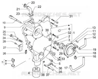 Flywheel cover-oil filter