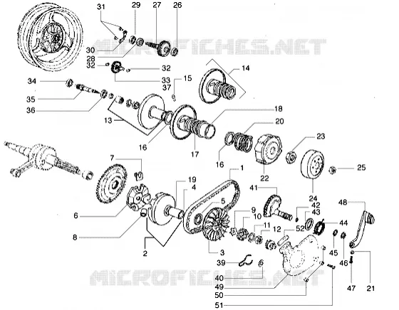 Speed variator, assy.