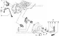 Starting motor-starter lever