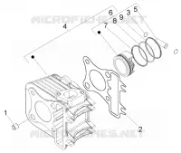 Cylinder-piston-wrist pin, assy
