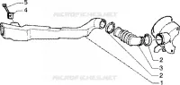 Belt cooling tube-intake tube