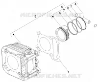 Cylinder-piston-wrist pin, assy