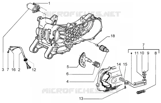 Starting motor - starter lever