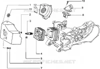 Cylinder head and induction pipe (Vehicle with rear drum brake)
