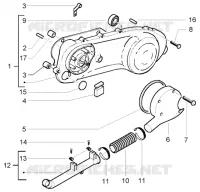 Transmission cover - belt cooling tube