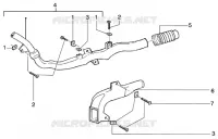 Belt cooling tube-intake tube