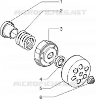 Driven half pulley