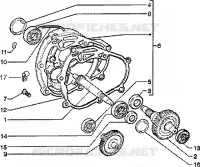 Rear wheel shaft