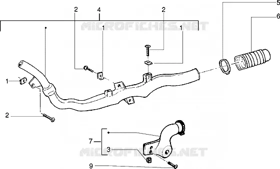 Belt cooling tube-intake tube