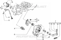 Starting motor-starter lever