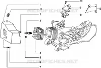 Cylinder head-cooling hood-inlet and induction pipe