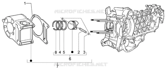 CYLINDER-PISTON-WRIST PIN, ASSY