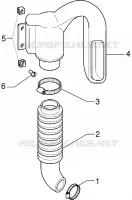 Belt cooling tube-intake tube