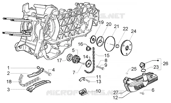 Pump group-oil pan