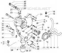 Flywheel cover-oil filter