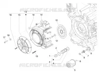 Flywheel magneto cover - Oil filter