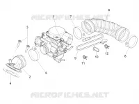 Carburettor, assembly - Union pipe