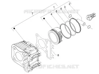 Cylinder-piston-wrist pin unit