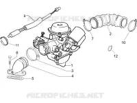 Carburettor, assembly - Union pipe