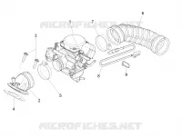 Carburettor, assembly - Union pipe