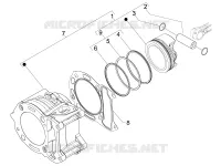 Cylinder-piston-wrist pin unit