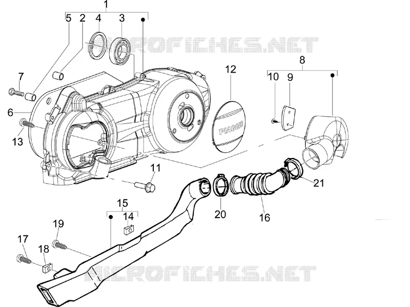 Crankcase cover - Crankcase cooling