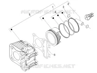 Cylinder-piston-wrist pin unit