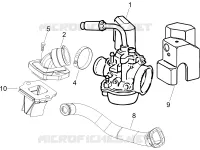Carburettor, assembly - Union pipe