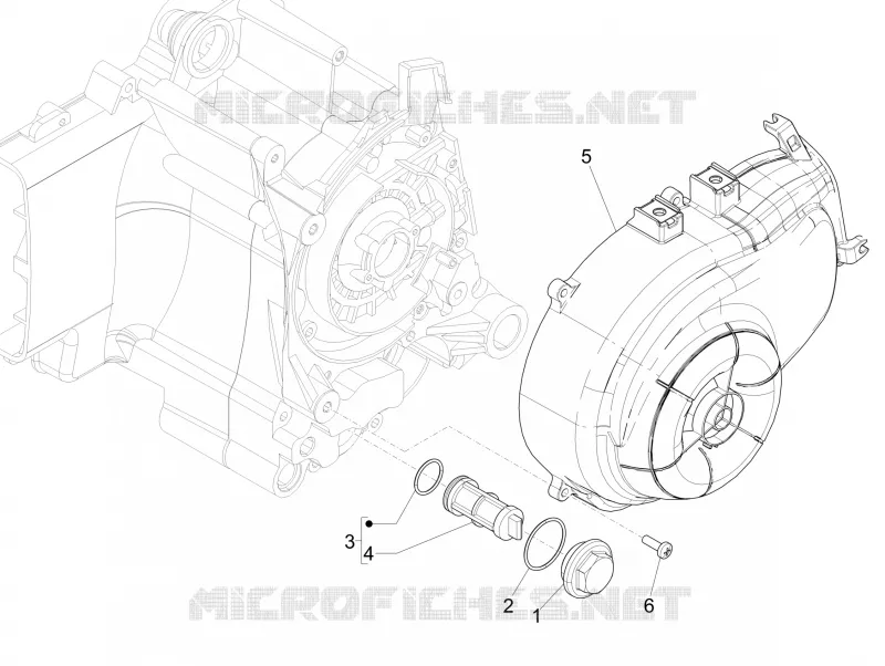 Flywheel magneto cover - Oil filter