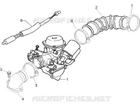 Carburettor, assembly - Union pipe