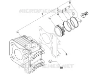 Cylinder-piston-wrist pin unit