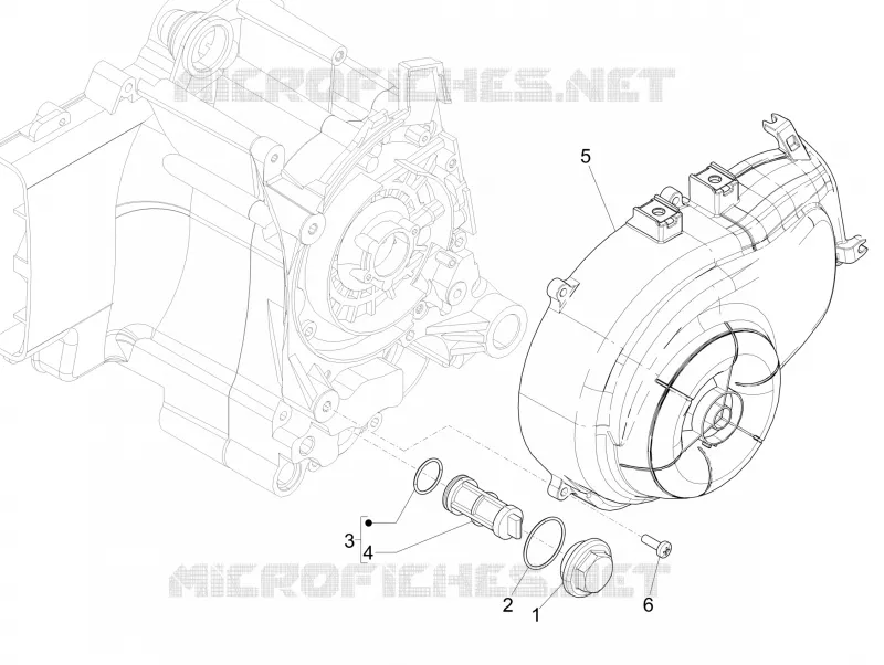 Flywheel magneto cover - Oil filter