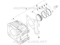 Cylinder-piston-wrist pin unit