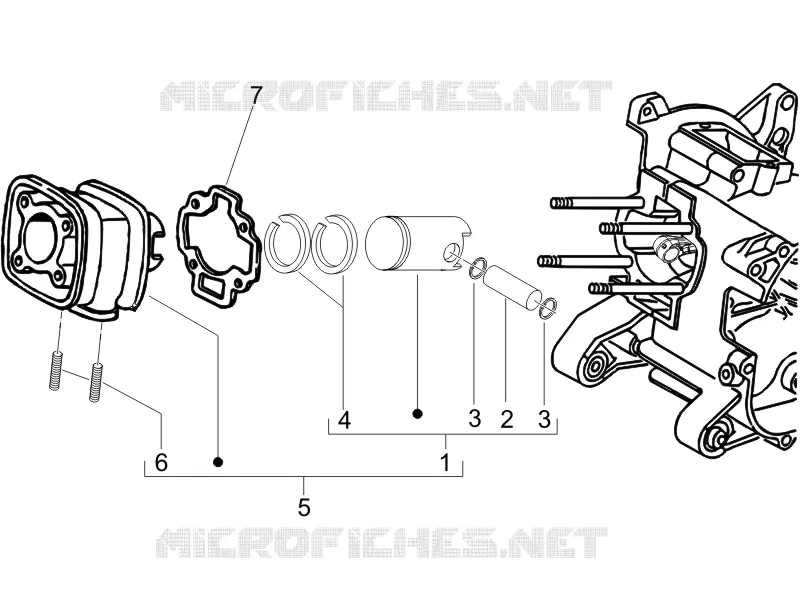 Cylinder-piston-wrist pin unit