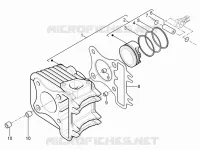 Cylinder-piston-wrist pin unit
