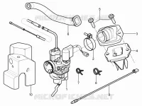Carburettor, assembly - Union pipe