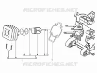 Cylinder-piston-wrist pin unit