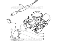 Carburettor, assembly - Union pipe