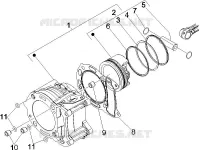Cylinder-piston-wrist pin unit