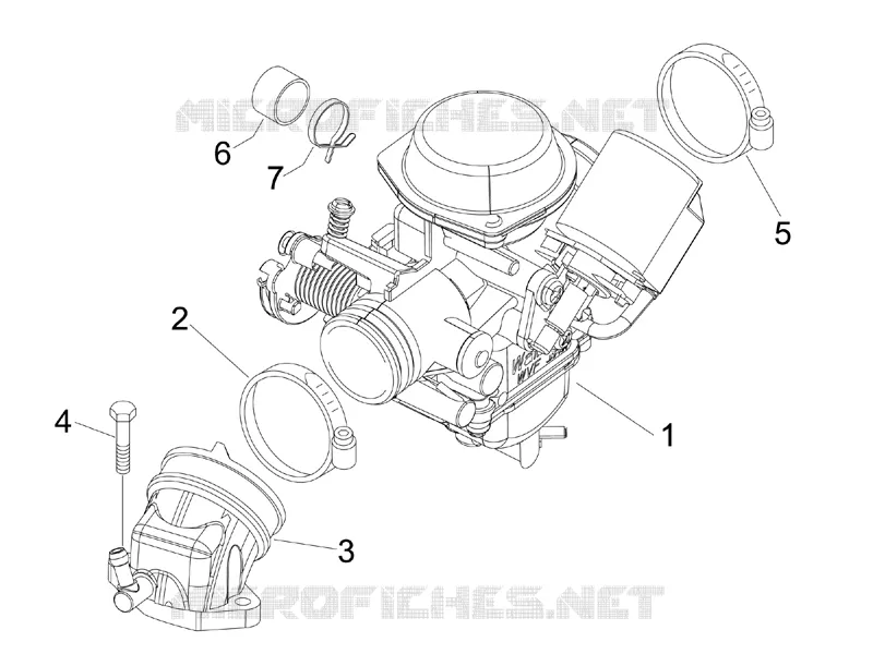 Carburettor, assembly - Union pipe