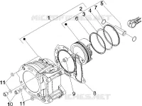 Cylinder-piston-wrist pin unit