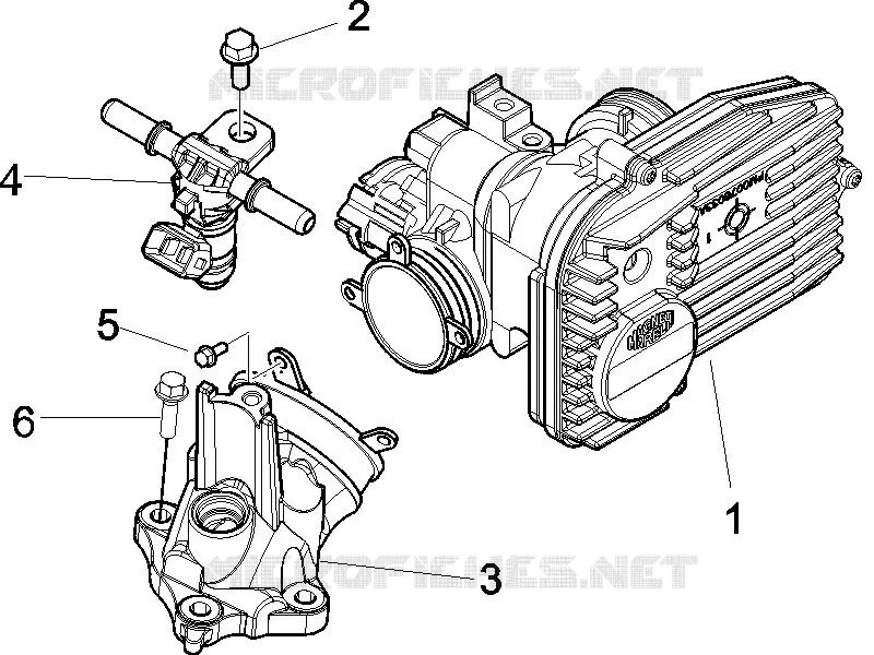 Throttle body - Injector - Union pipe