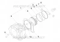 Cylinder-piston-wrist pin unit