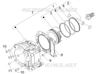 Cylinder-piston-wrist pin unit