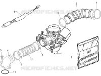 Carburettor, assembly - Union pipe