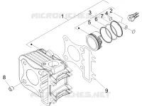 Cylinder-piston-wrist pin unit